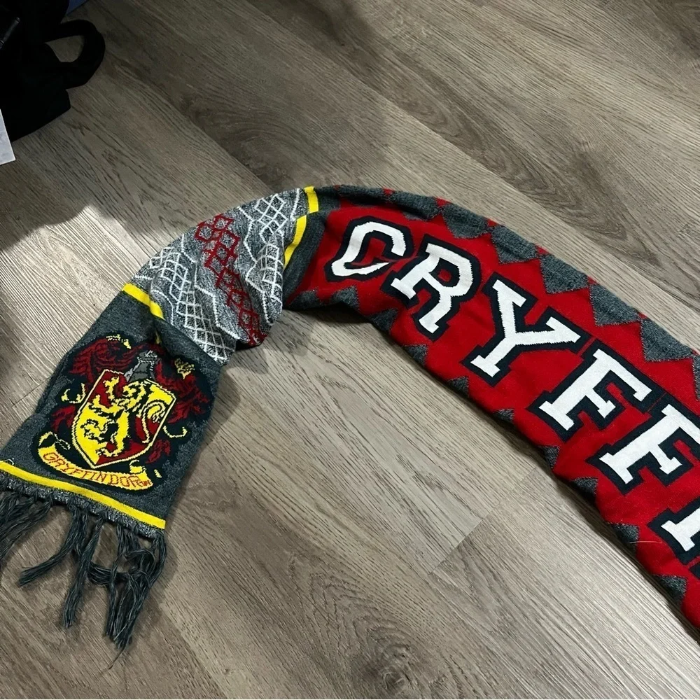 Harry Potter Adult Size Gryffindor Double Sided Scarf Harry Potter World Fringe